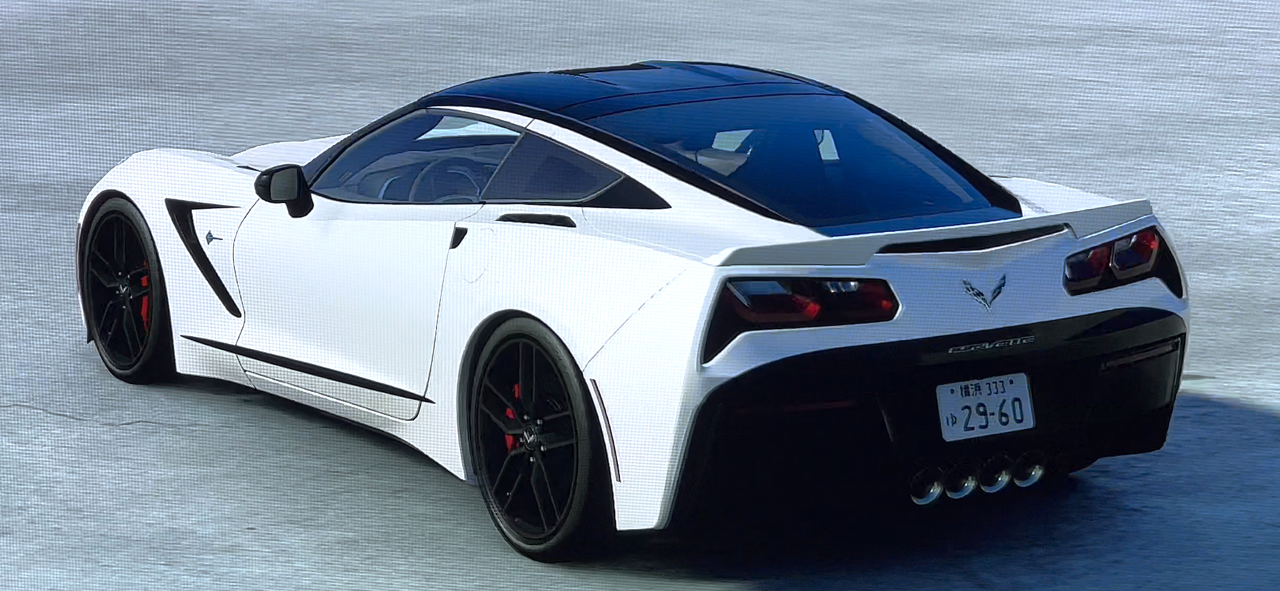 CHEVROLET CORVETTE C7 BLACK DIVIDE 施工写真