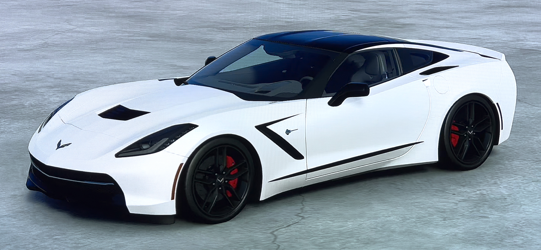 CHEVROLET CORVETTE C7 BLACK DIVIDE 施工写真