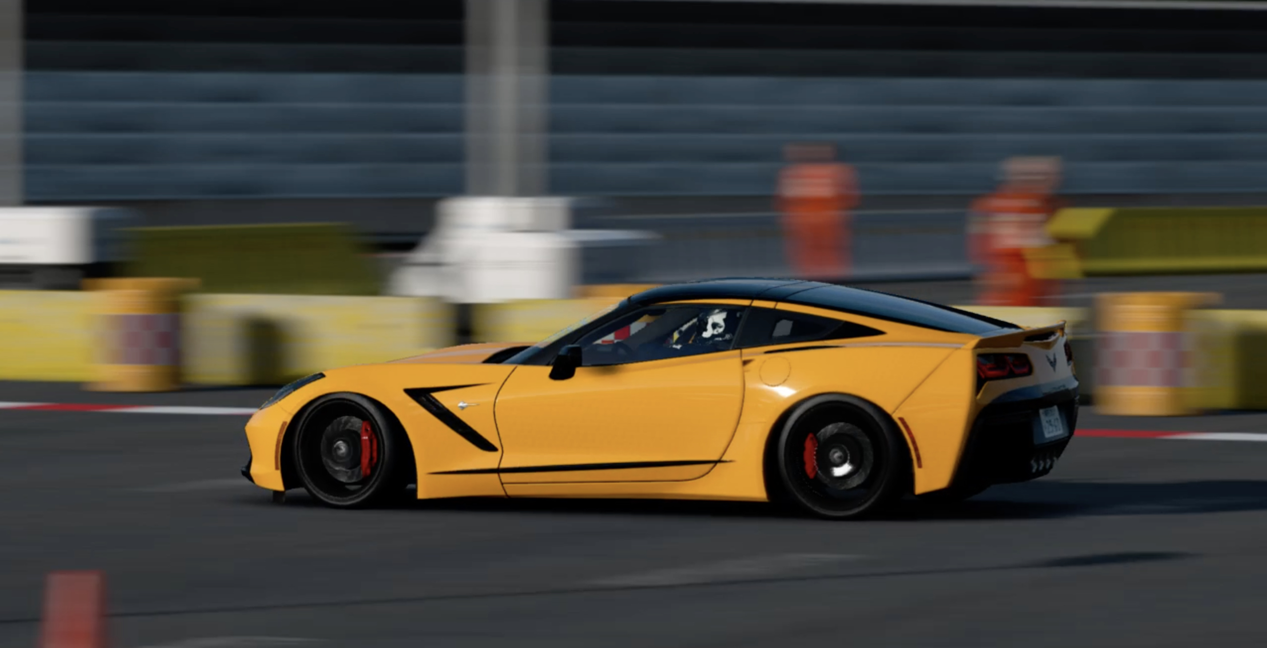 CHEVROLET CORVETTE C7 BLACK DIVIDE 施工写真